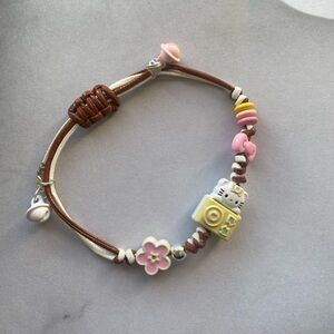 Kitty with camera Alloy Charm Bracelet